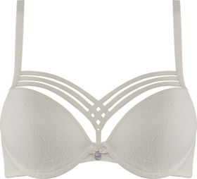 dame de paris push up bh | wired padded ivory lace bow